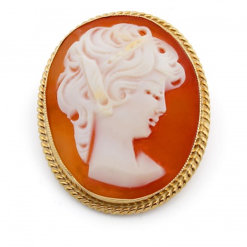 9ct gold Cameo Brooch